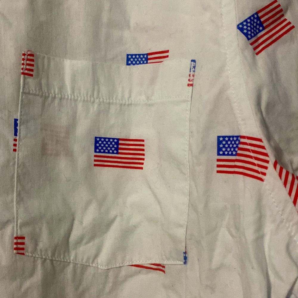 BOGO FREE Mens Mad Engine American Flag Button Up Shirt - Picture 3 of 4
